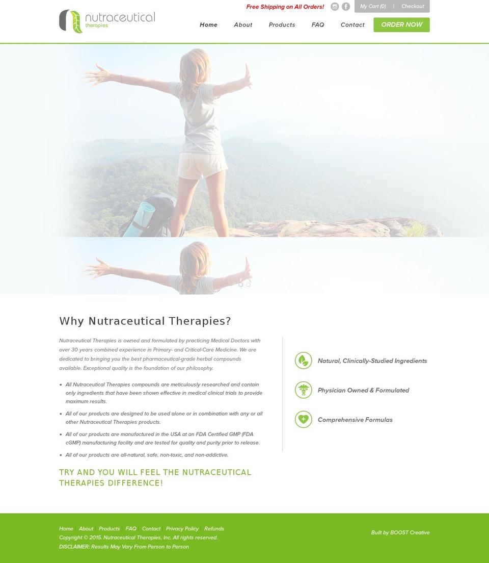 Nutraceutical Shopify theme site example nutratx.com