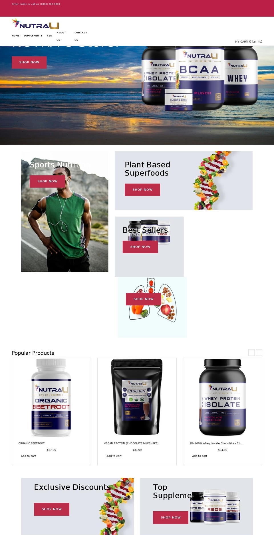 nutrau.life shopify website screenshot