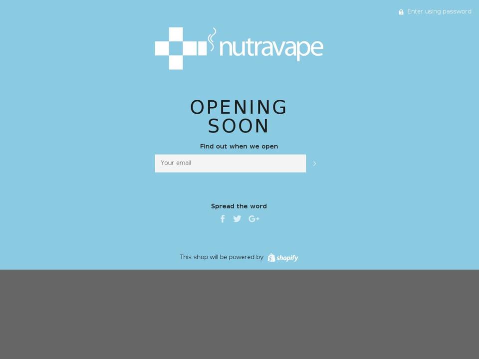 nutravape.com shopify website screenshot
