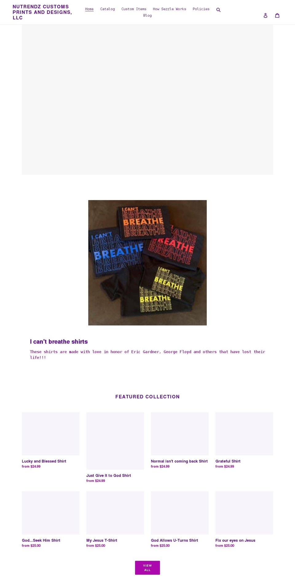 nutrendzcustoms.com shopify website screenshot