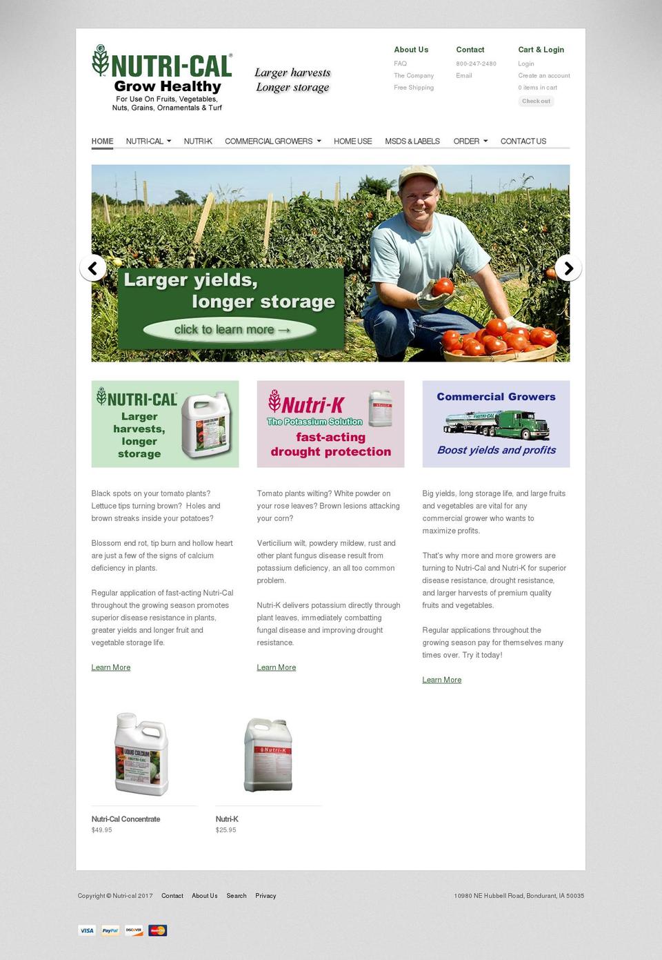 nutri-cal.com shopify website screenshot