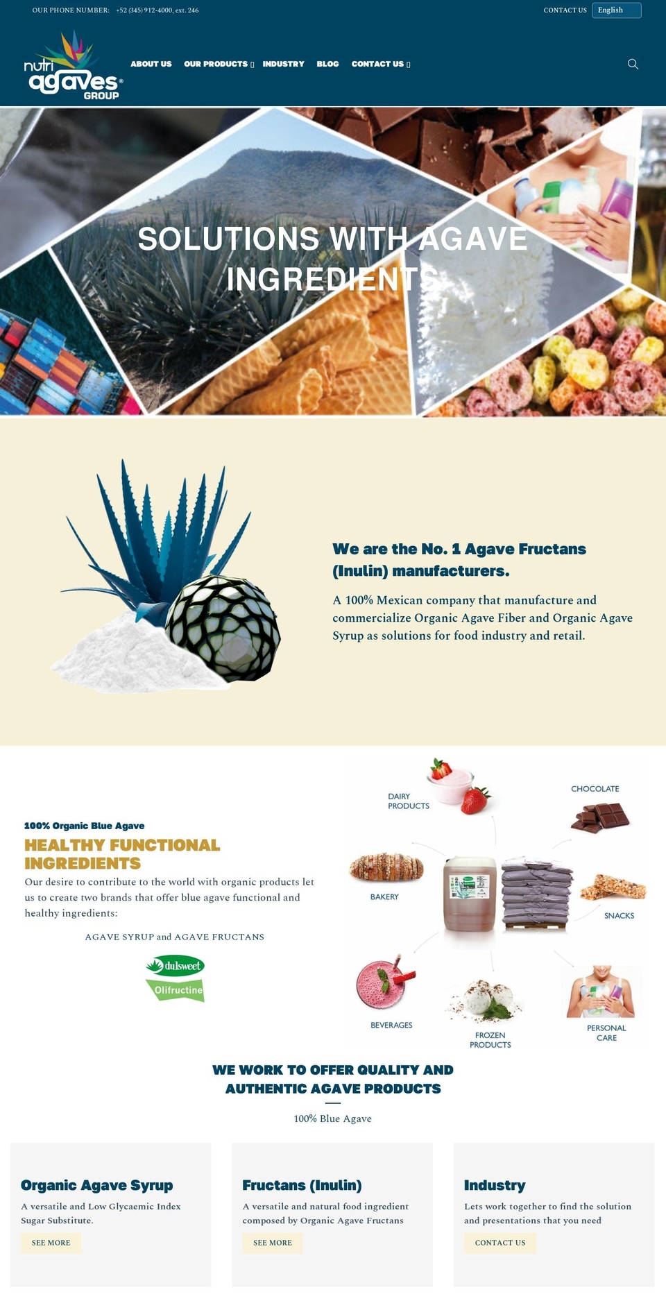 nutriagaves.com shopify website screenshot