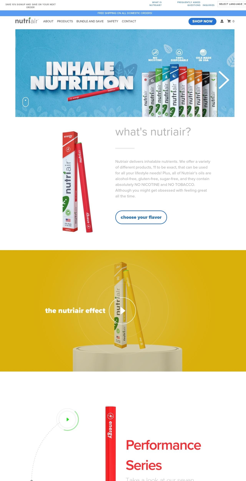 Nutriair 1.4 Shopify theme site example nutriair.com