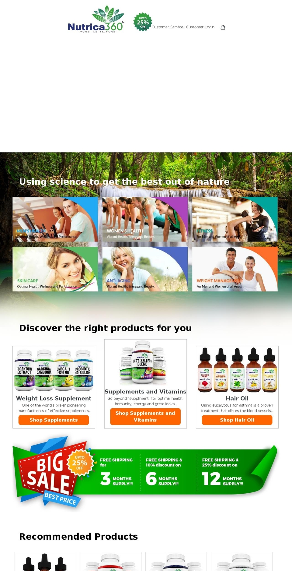 nutrica360.com — Shopify storefront screenshot