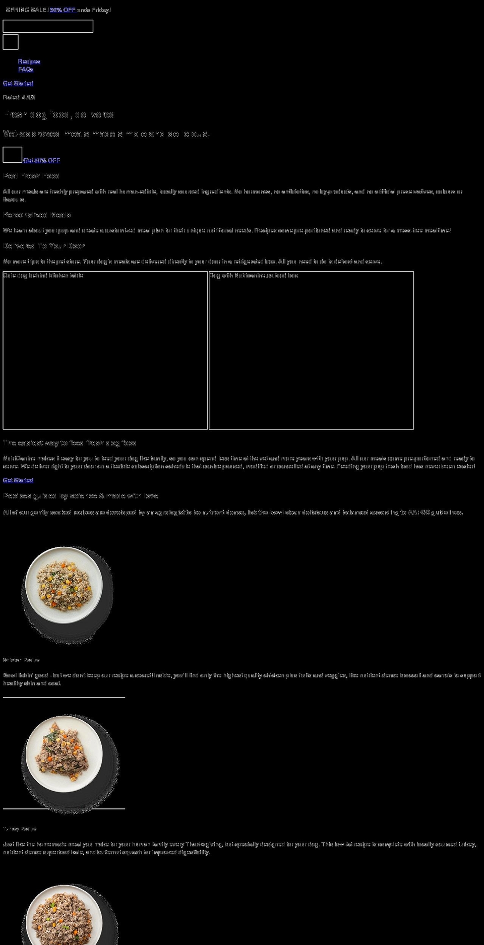 nutricanine.ca shopify website screenshot