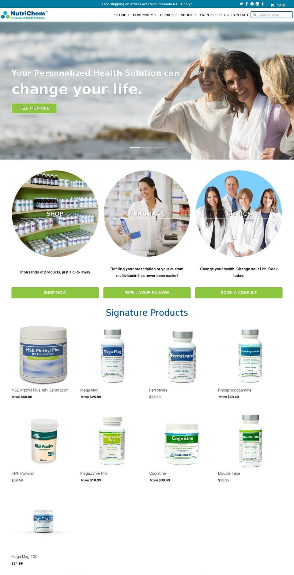 nutrichem.biz shopify website screenshot