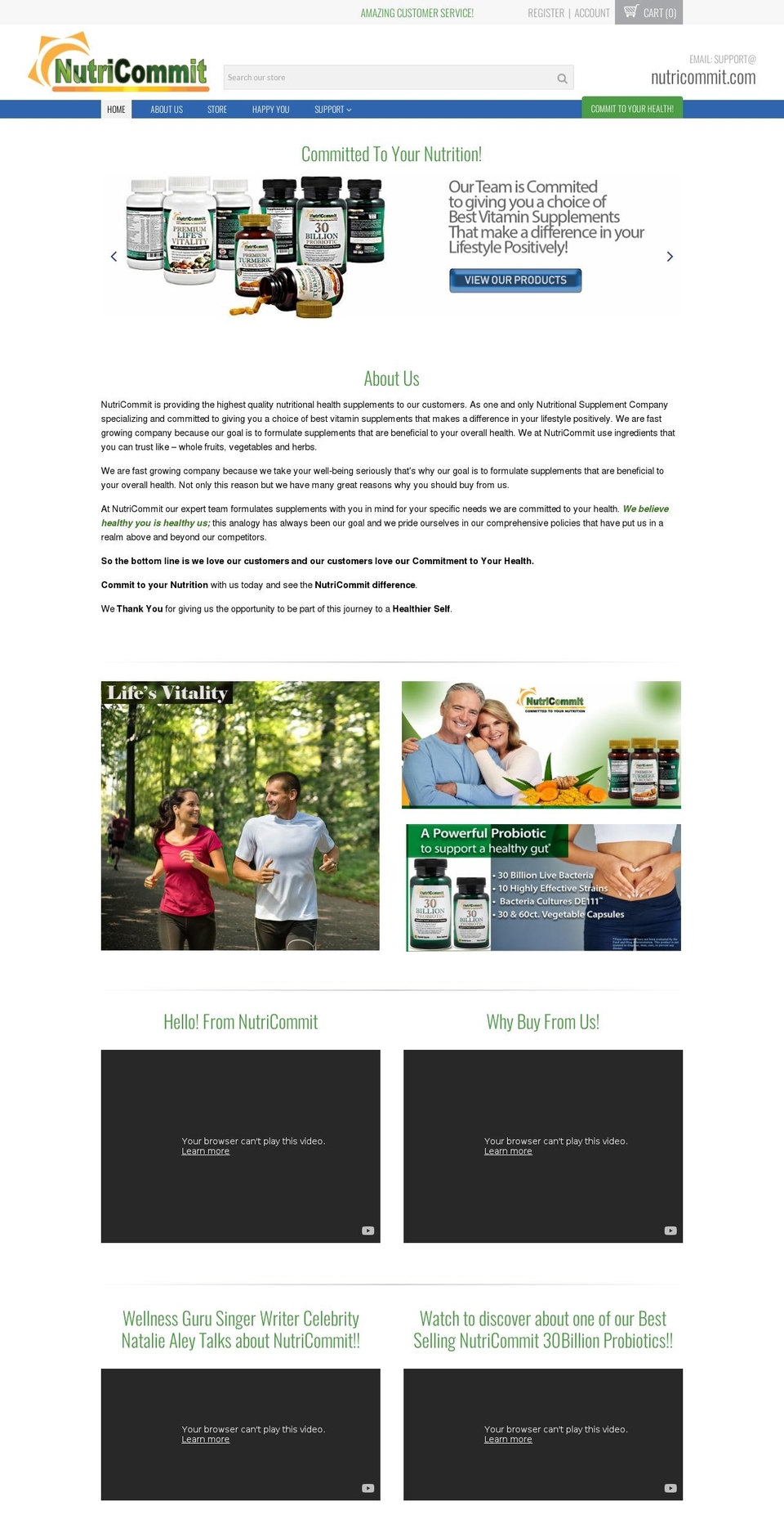 nutricommit.com shopify website screenshot