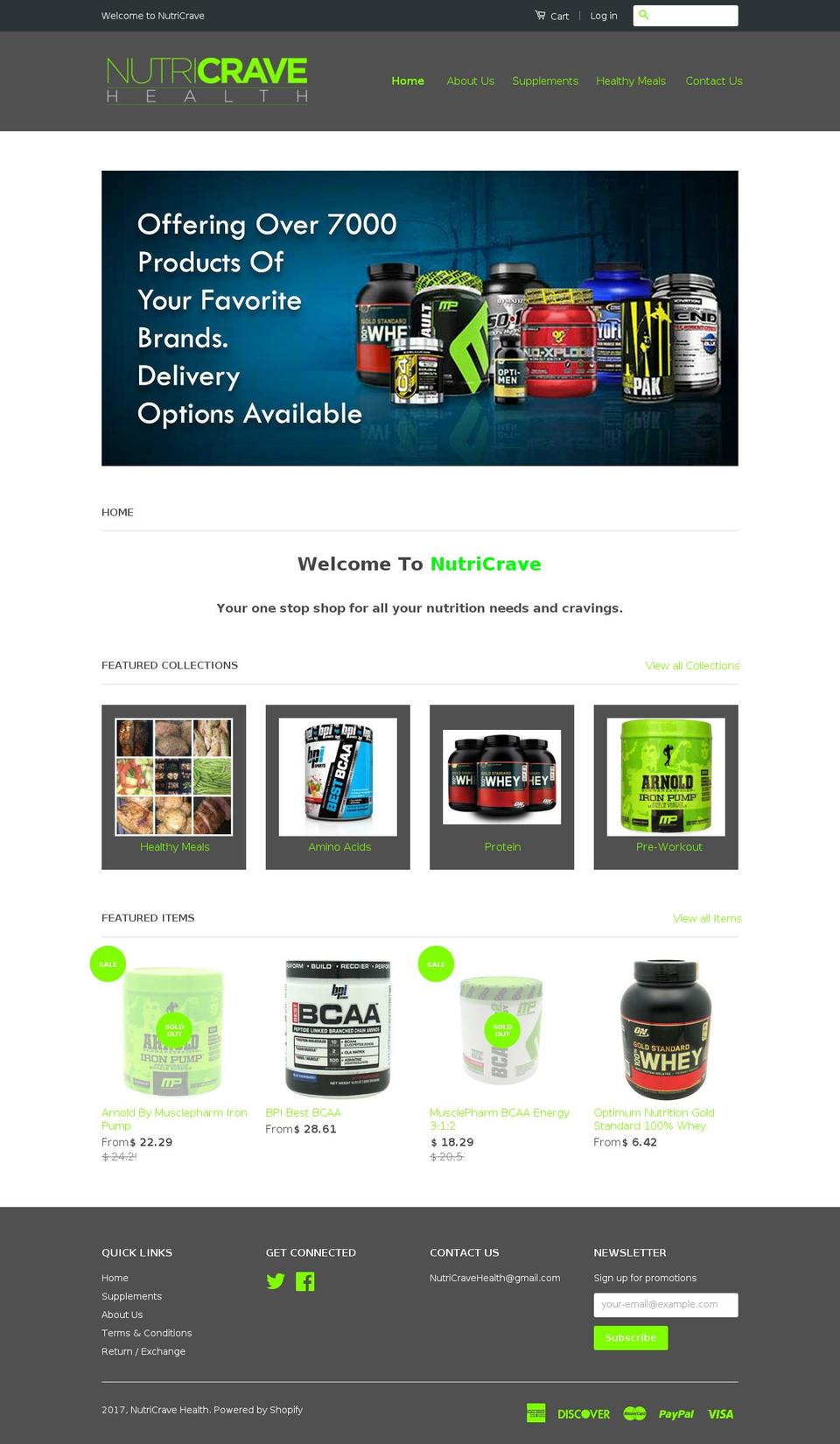 nutricrave-health.com shopify website screenshot