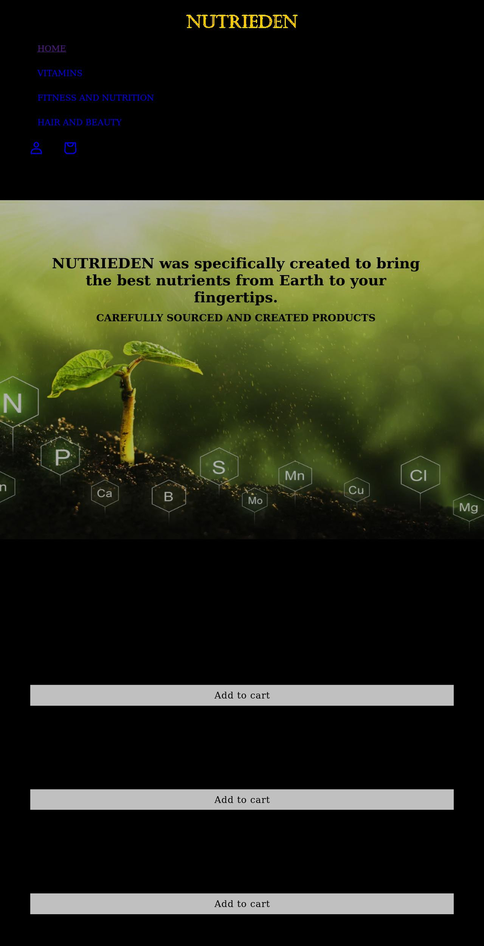 nutrieden.com shopify website screenshot