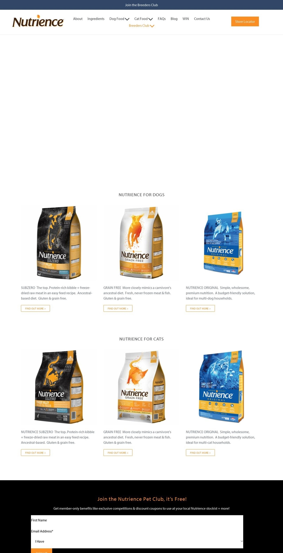 nutrience.co.nz shopify website screenshot