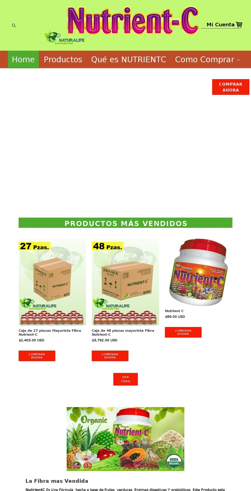 nutrient-c.com shopify website screenshot