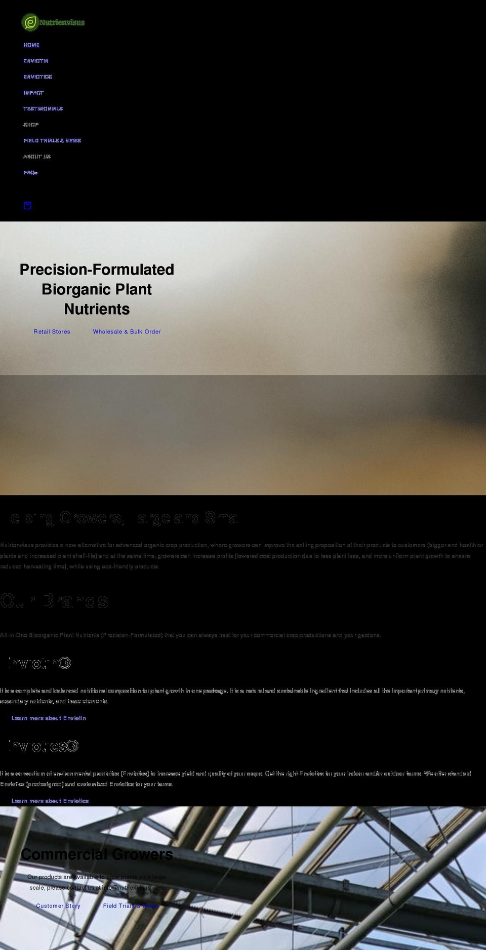 nutrienvisus.com — Shopify storefront screenshot