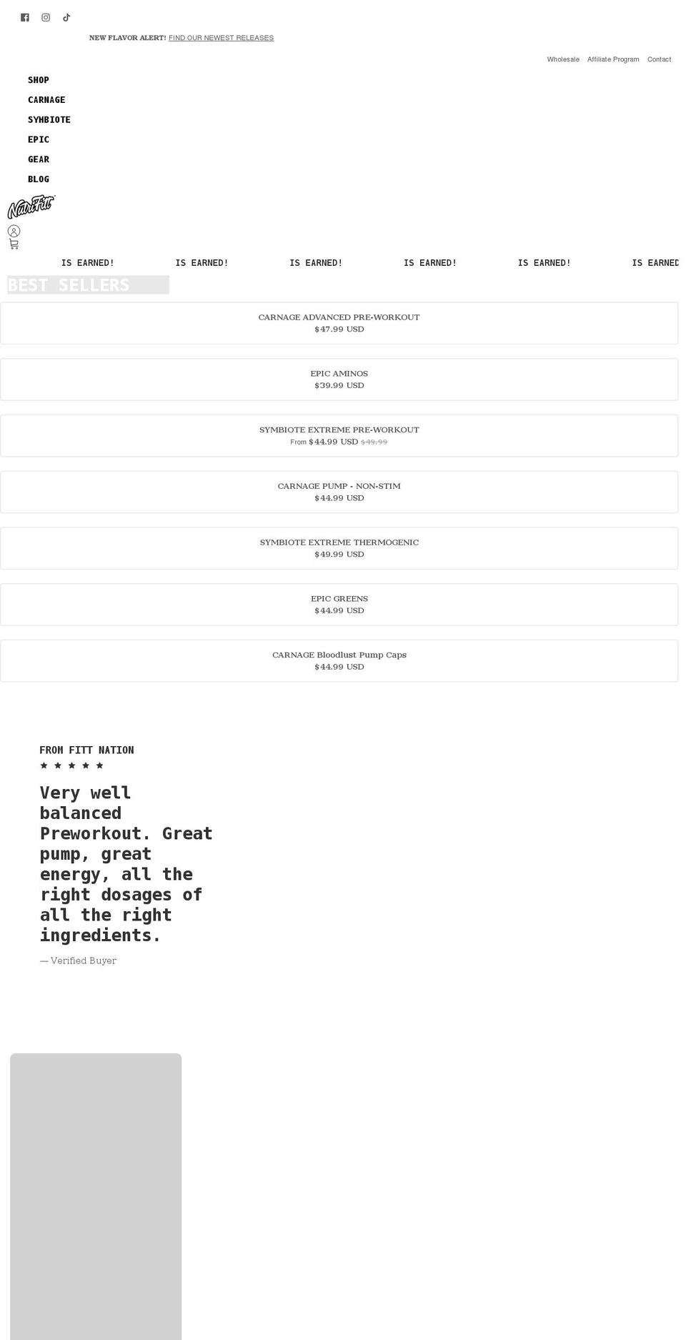 nutrifitt.com shopify website screenshot