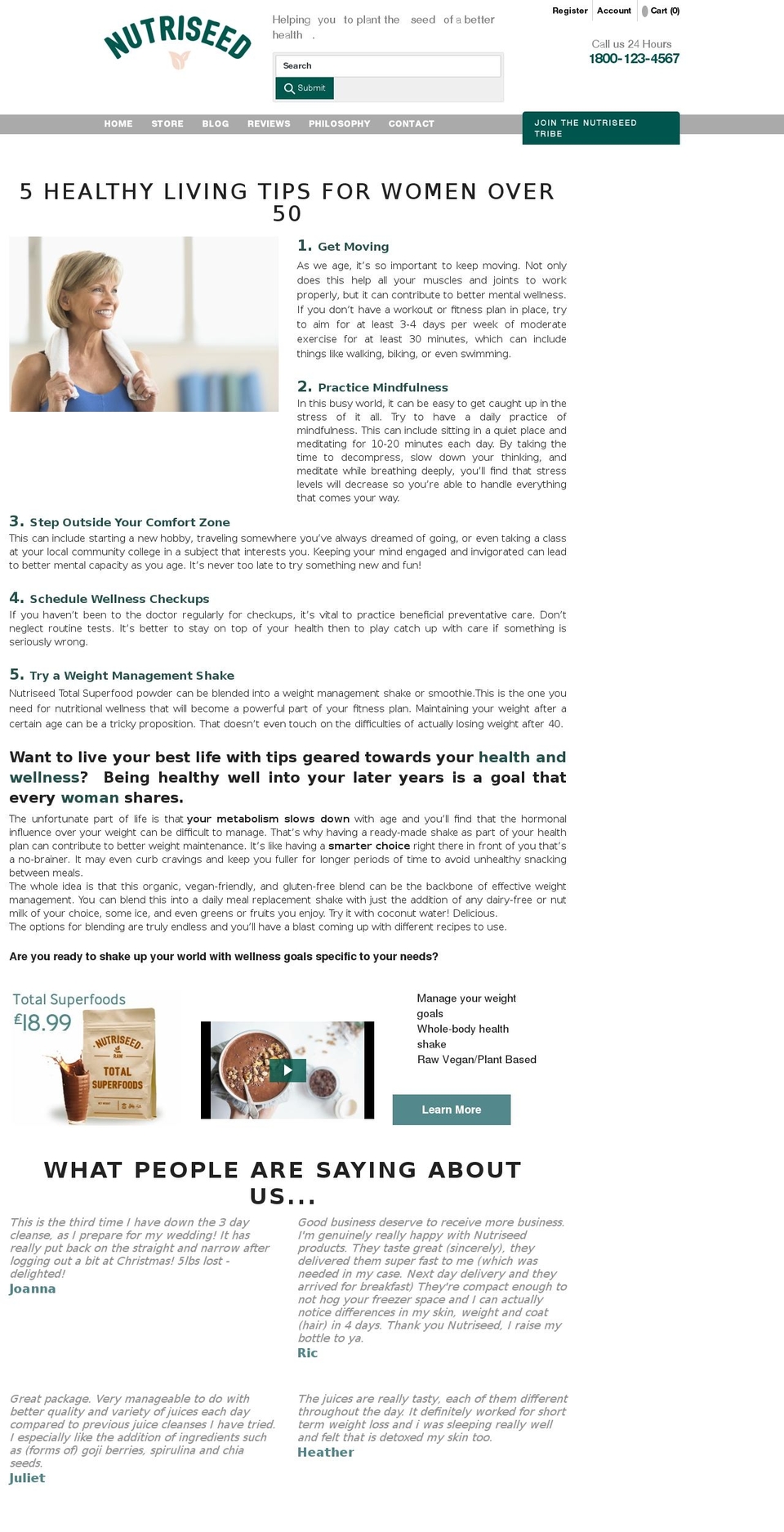 nutriseed.com — Shopify storefront screenshot