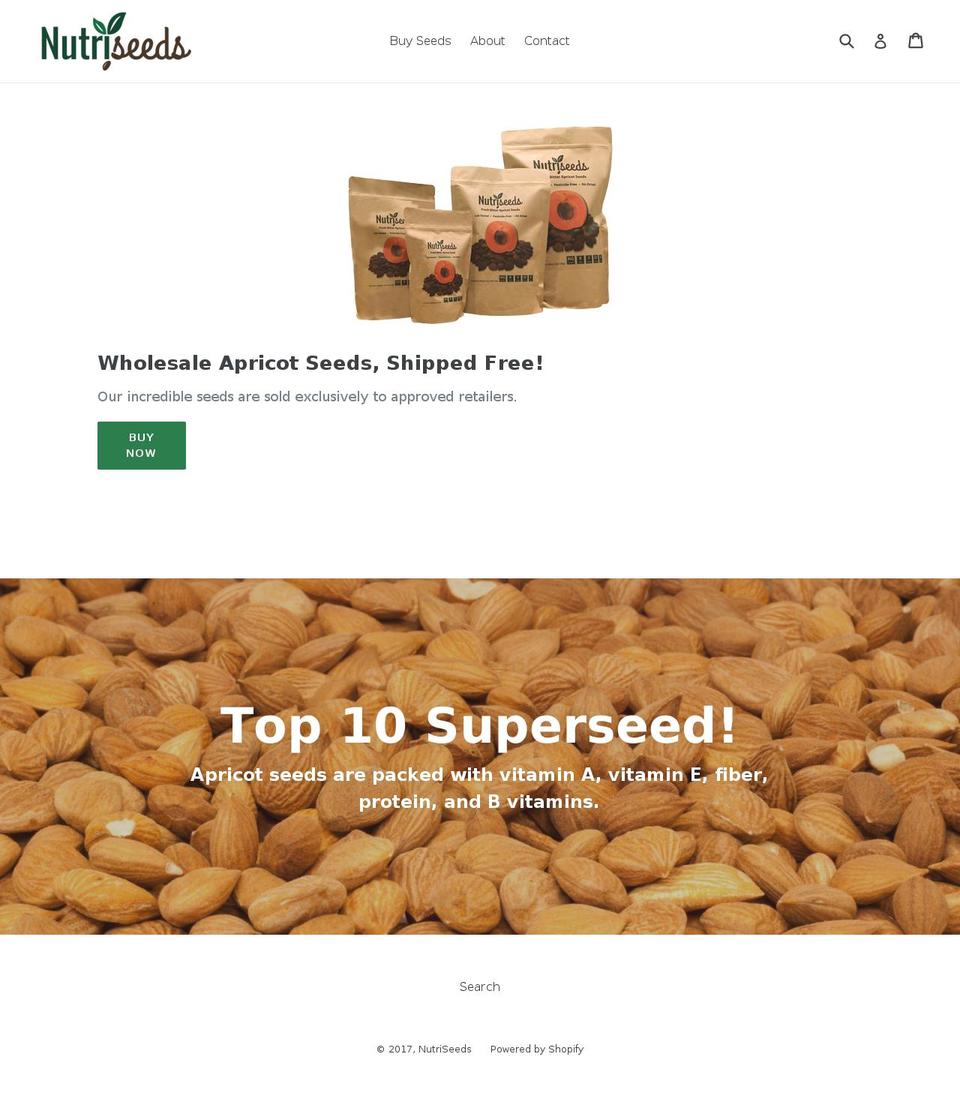 nutriseeds.com shopify website screenshot