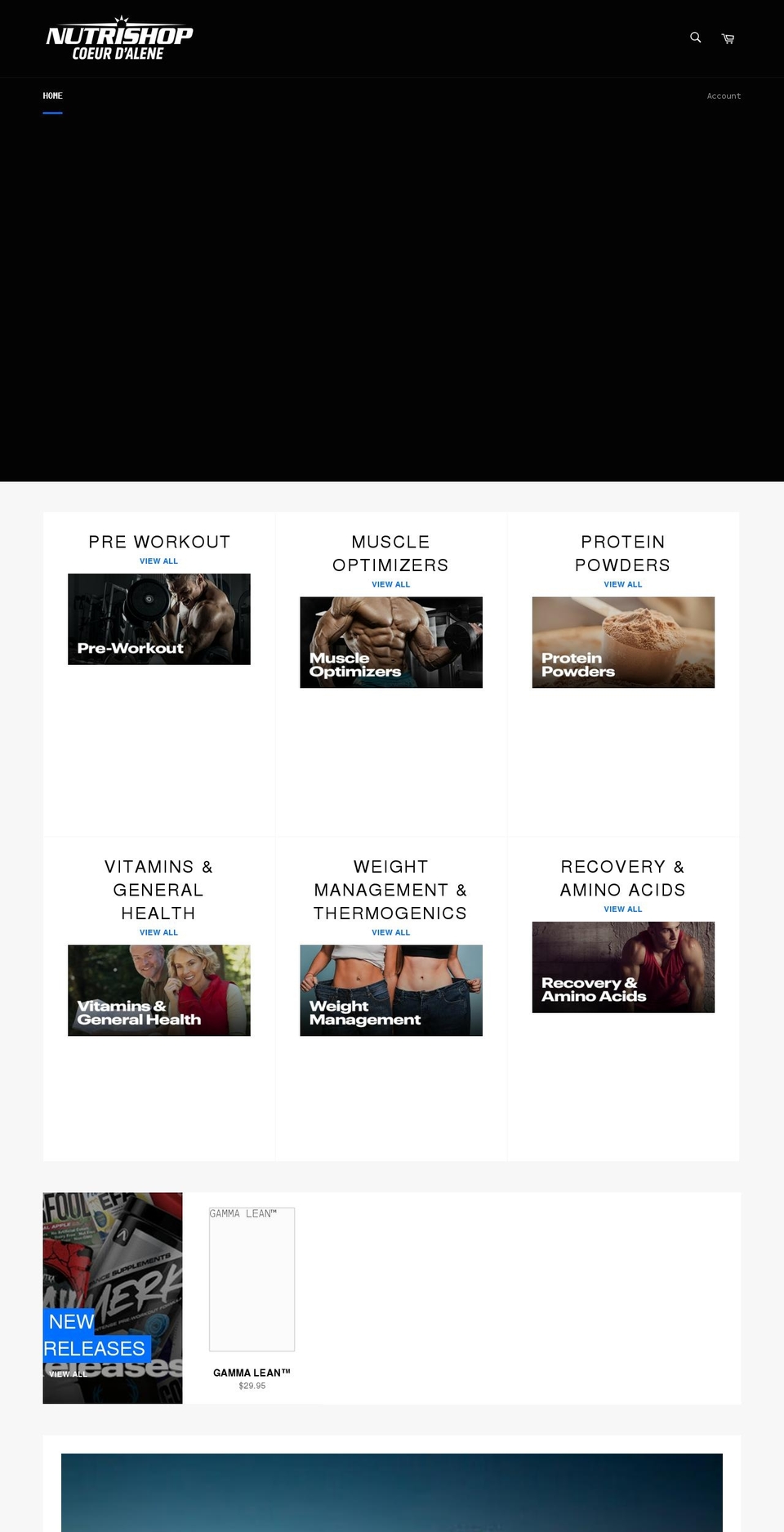 nutrishopcoeurdalene.com shopify website screenshot