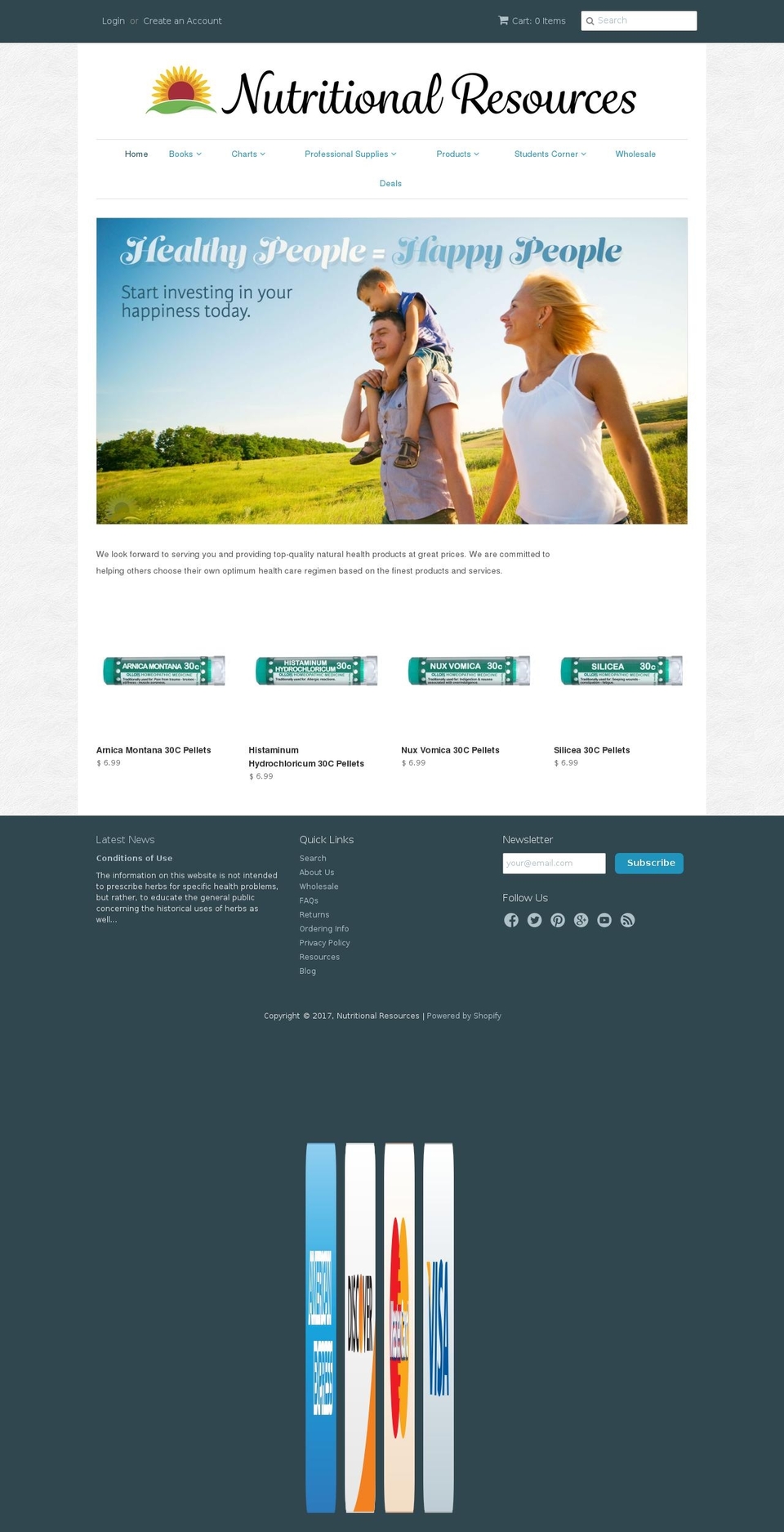 nutritionalresources.com shopify website screenshot