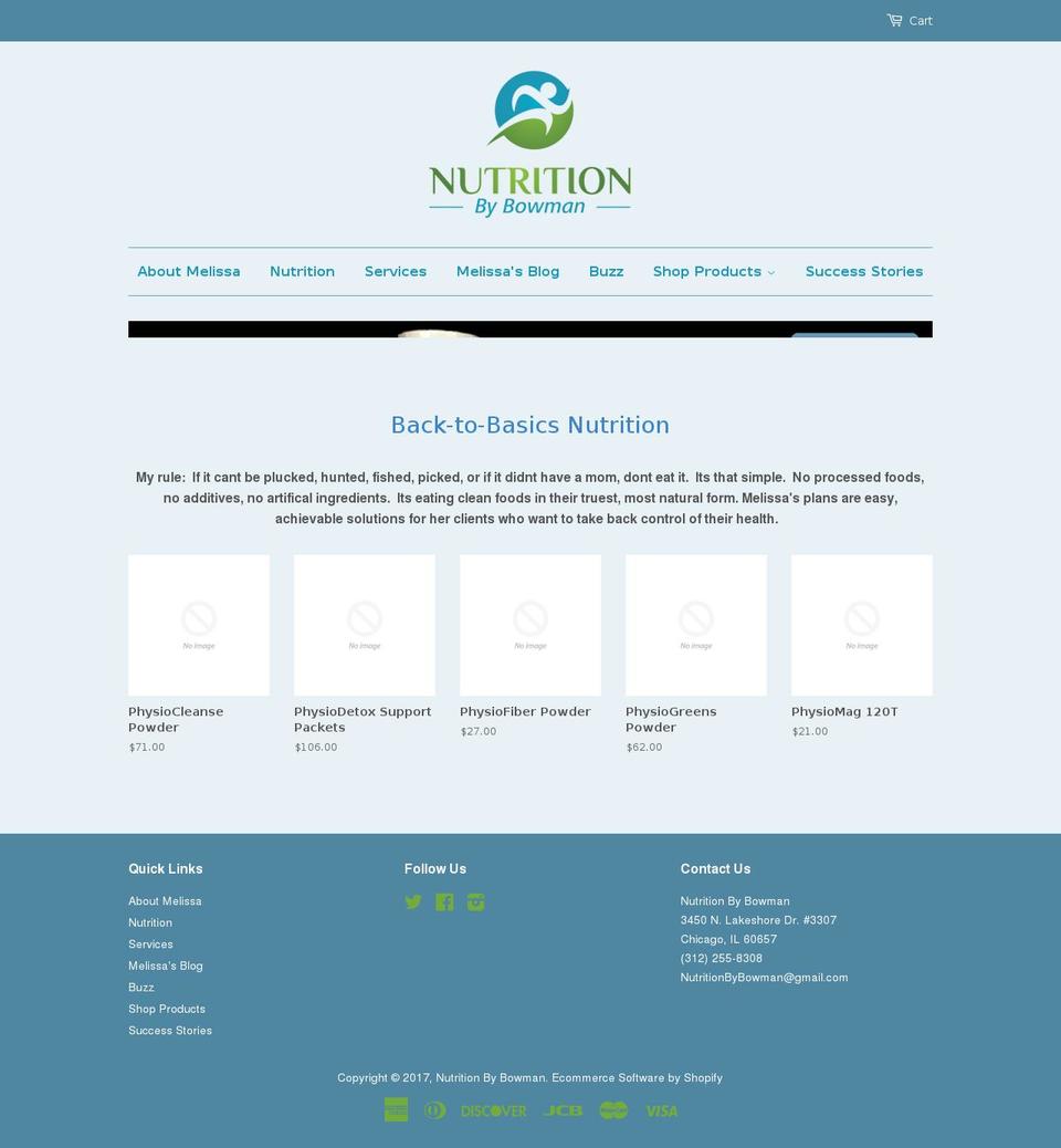 nutritionbybowman.com shopify website screenshot