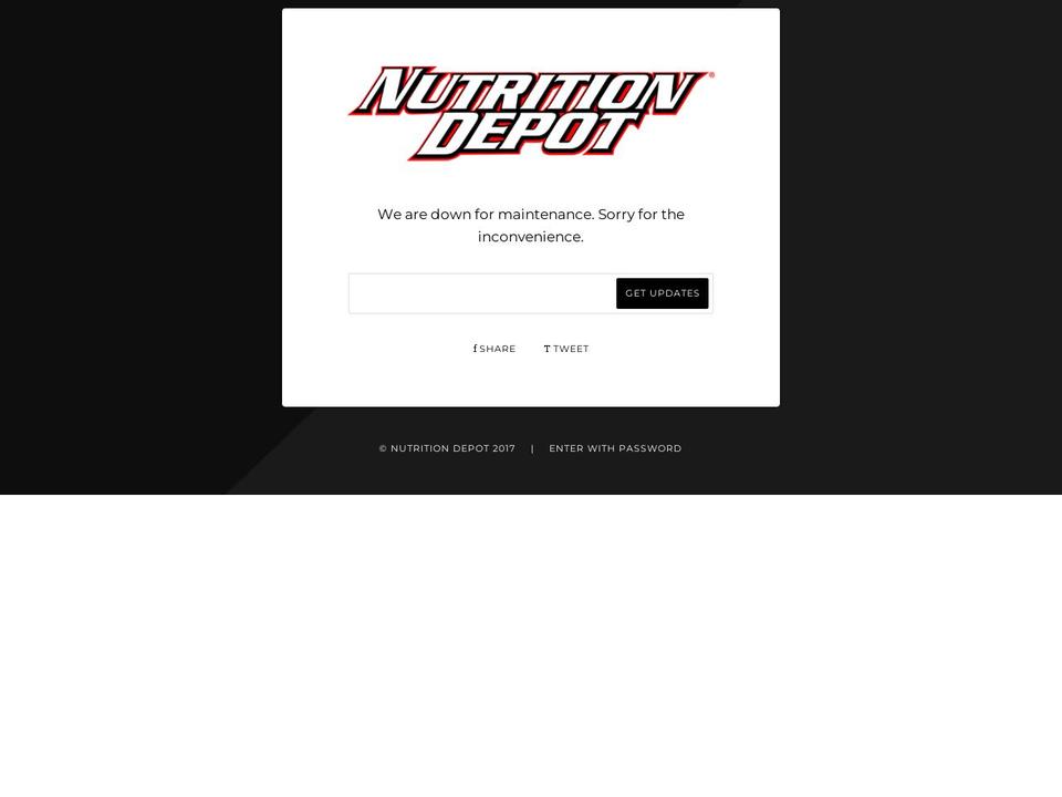 nutritiondepotsuperstore.com — Shopify storefront screenshot