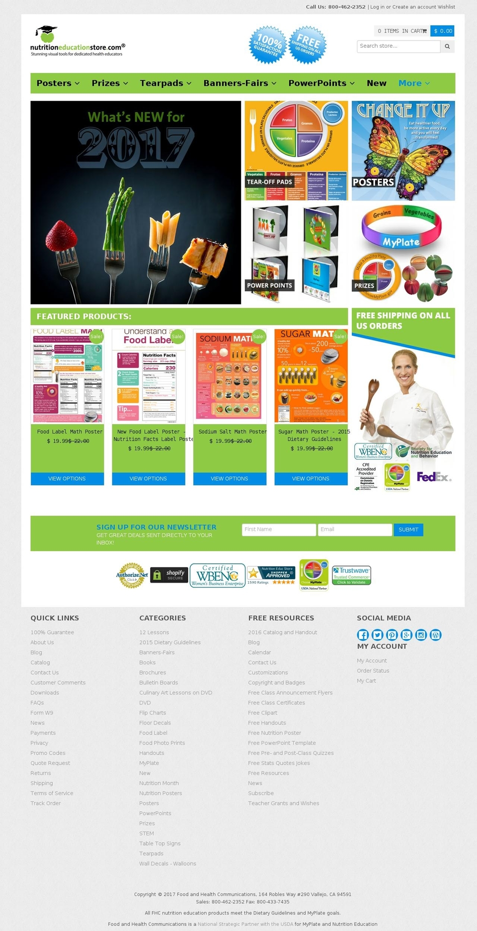 nutritioneducationstore.com shopify website screenshot