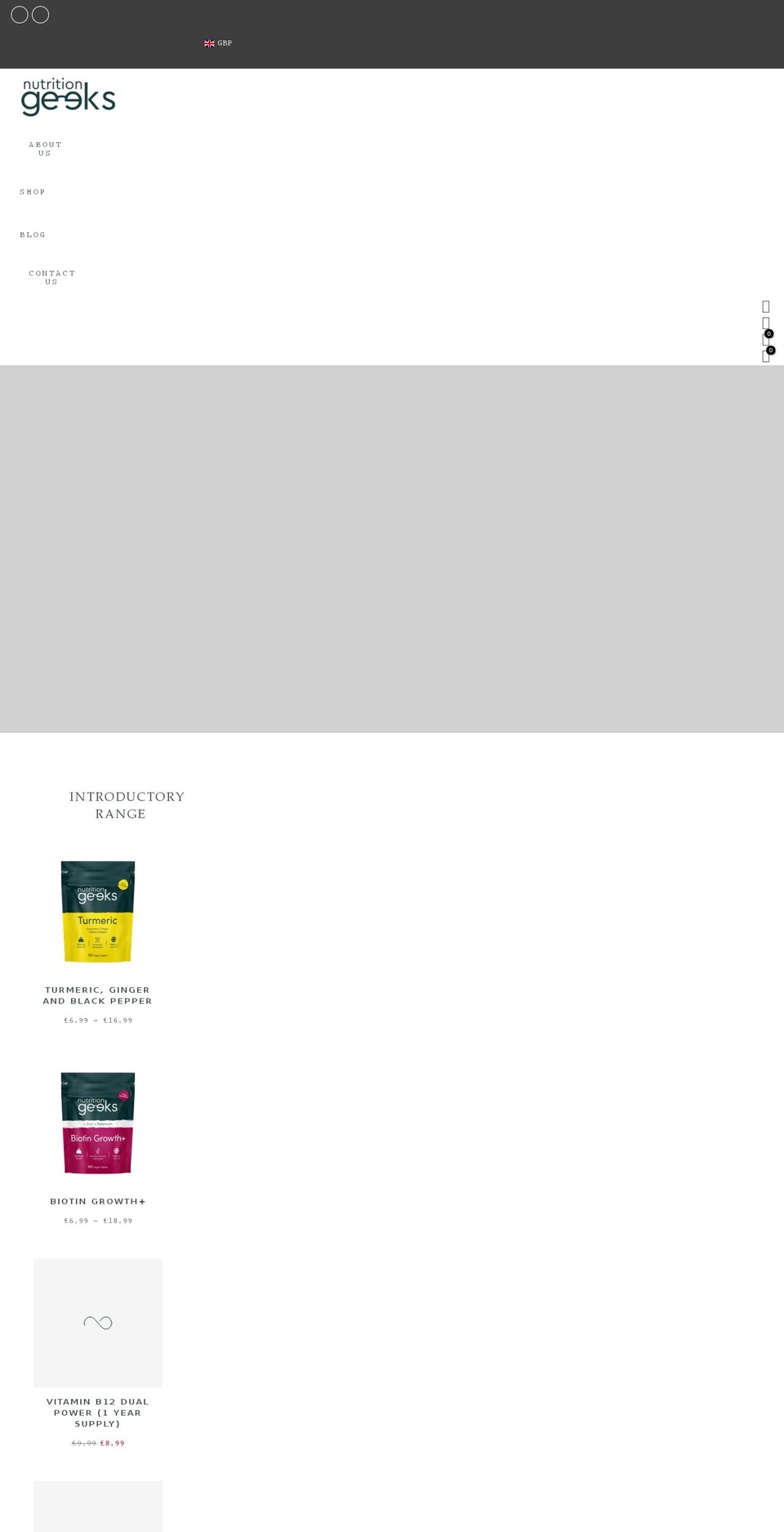nutritiongeeks.co shopify website screenshot