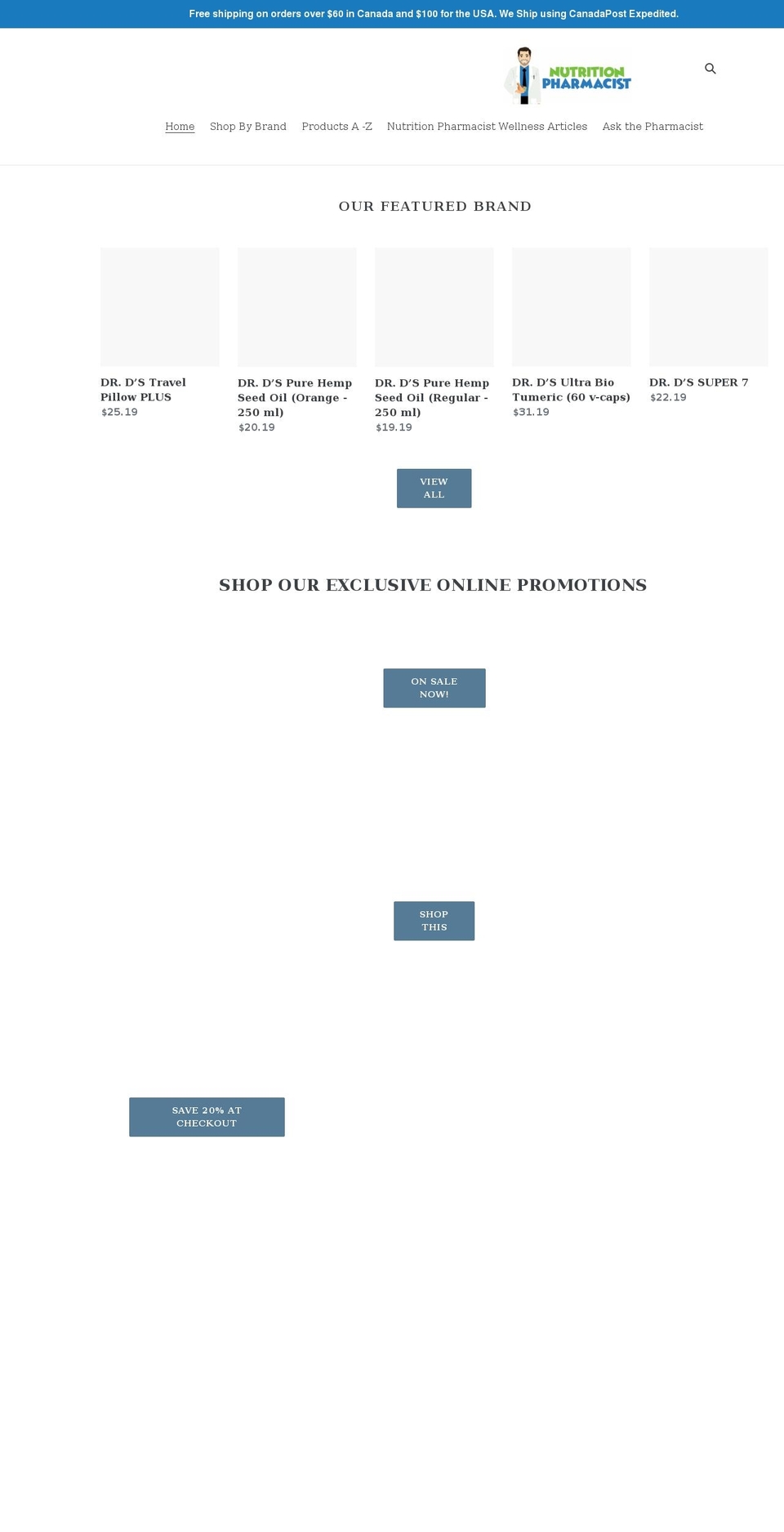 nutritionpharmacist.com shopify website screenshot