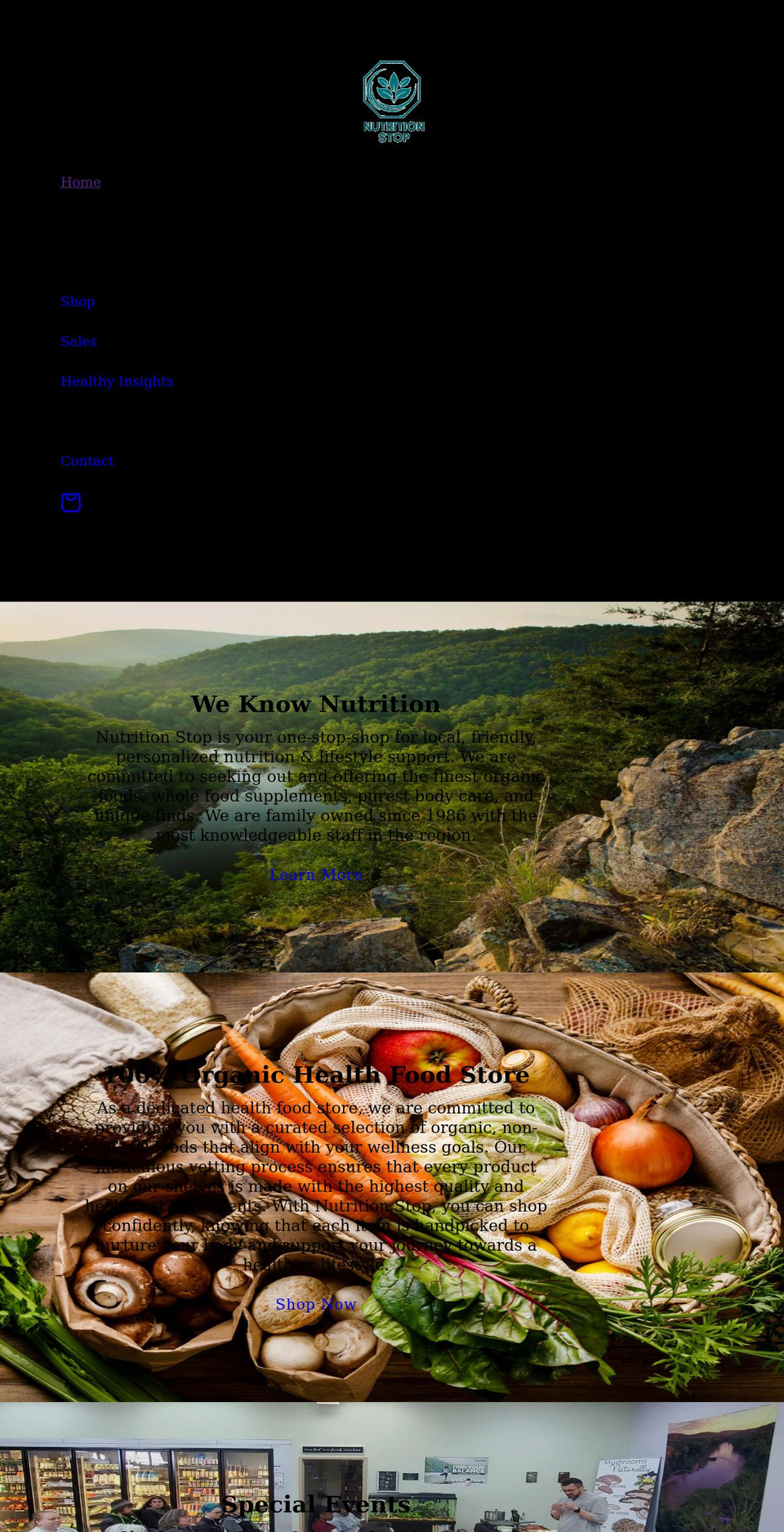 nutritionstop.com shopify website screenshot