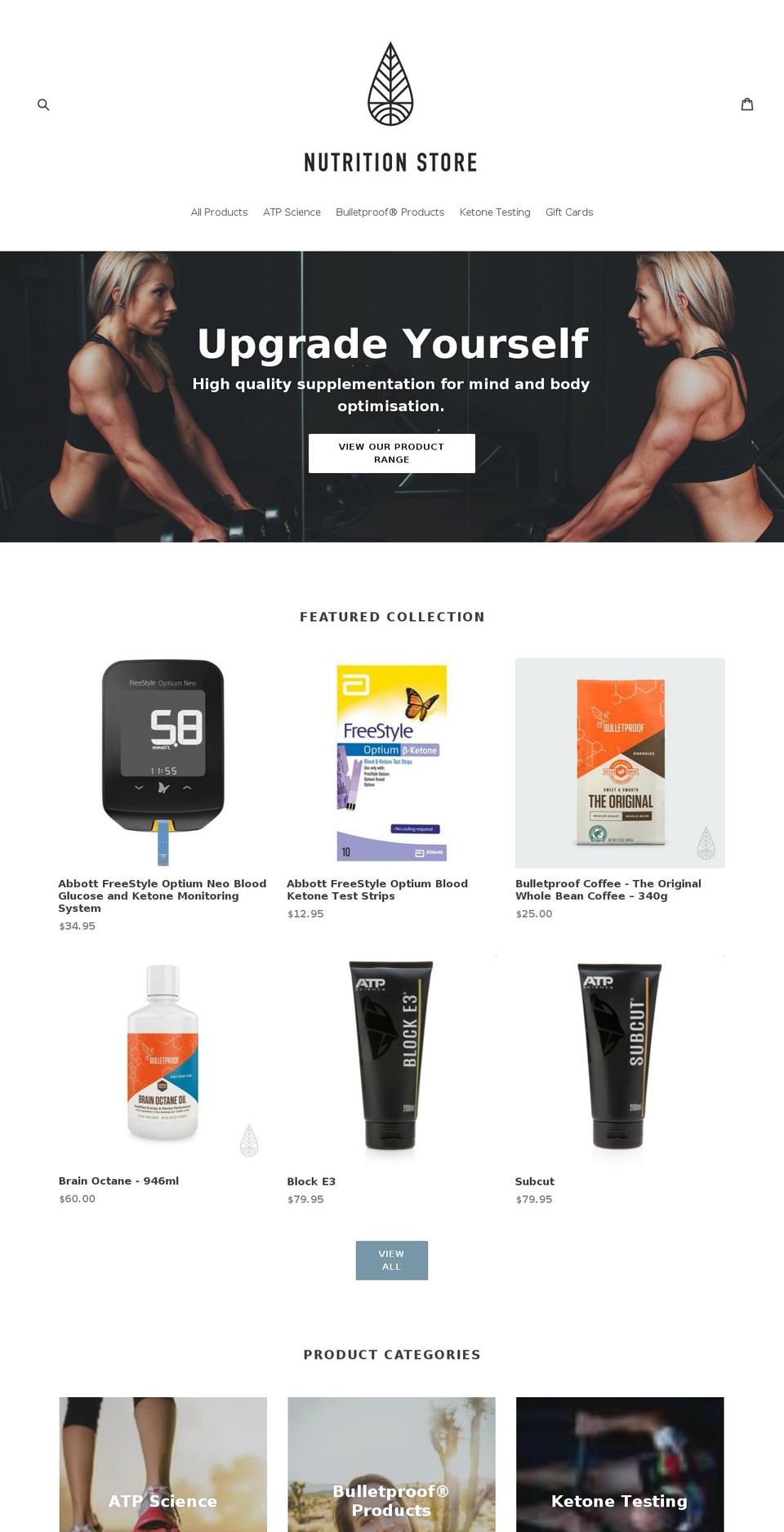 nutritionstore.com.au shopify website screenshot
