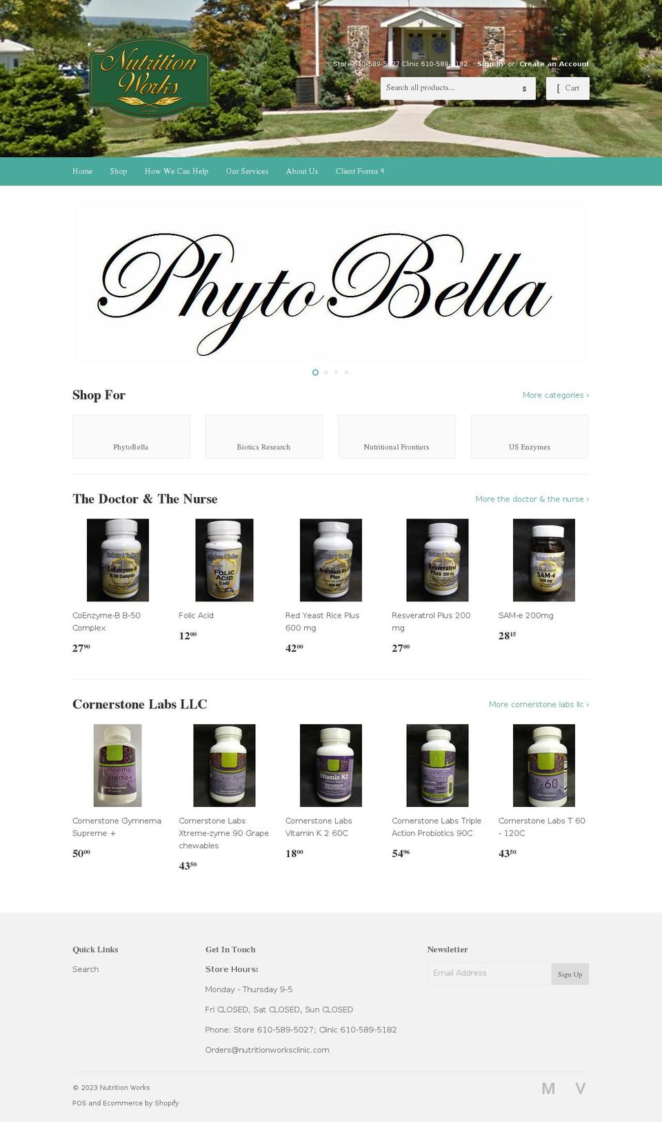 nutritionworksstore.com shopify website screenshot