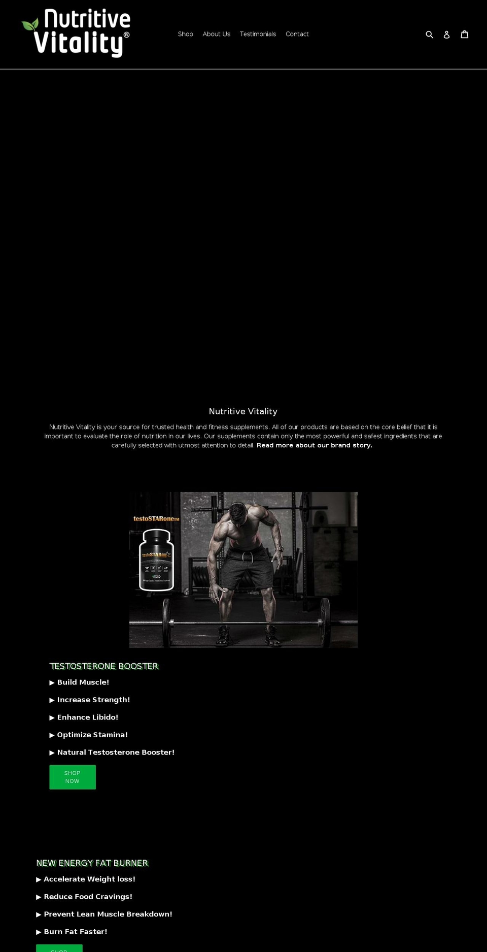nutritivevitality.com — Shopify storefront screenshot