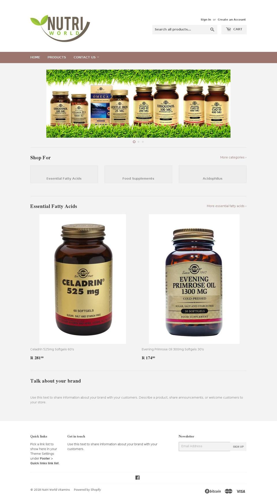 nutriworld.biz shopify website screenshot