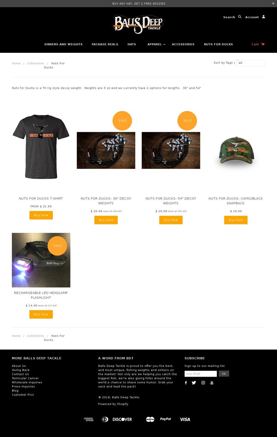 nuts4ducks.com shopify website screenshot