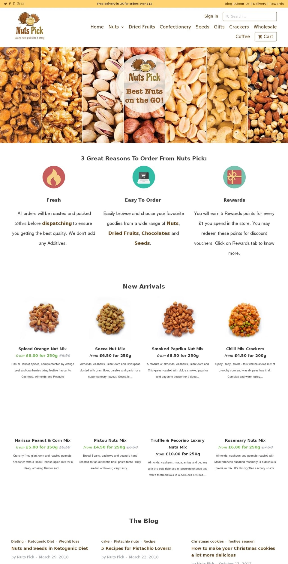 nutspick.com — Shopify storefront screenshot