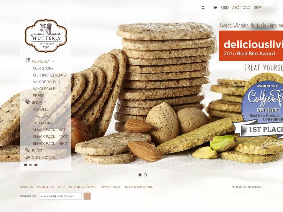 Seasons Shopify theme site example nutterly.info