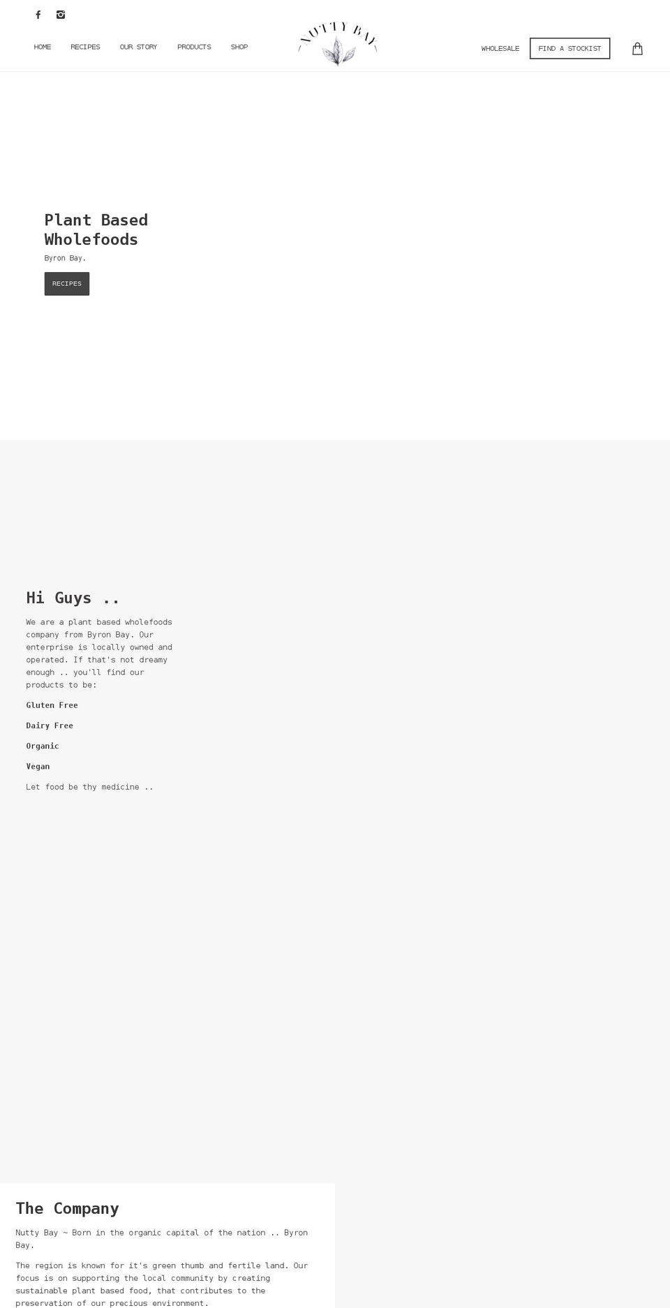 nuttybay.com.au shopify website screenshot