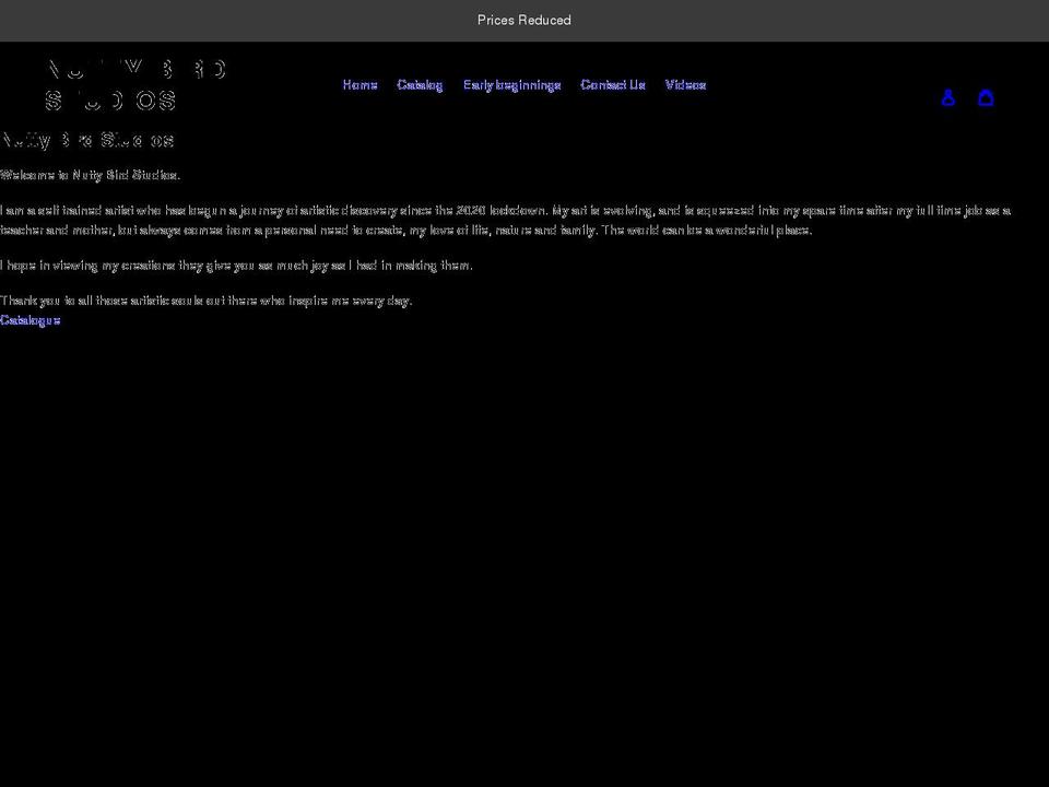 nuttybirdstudios.com shopify website screenshot