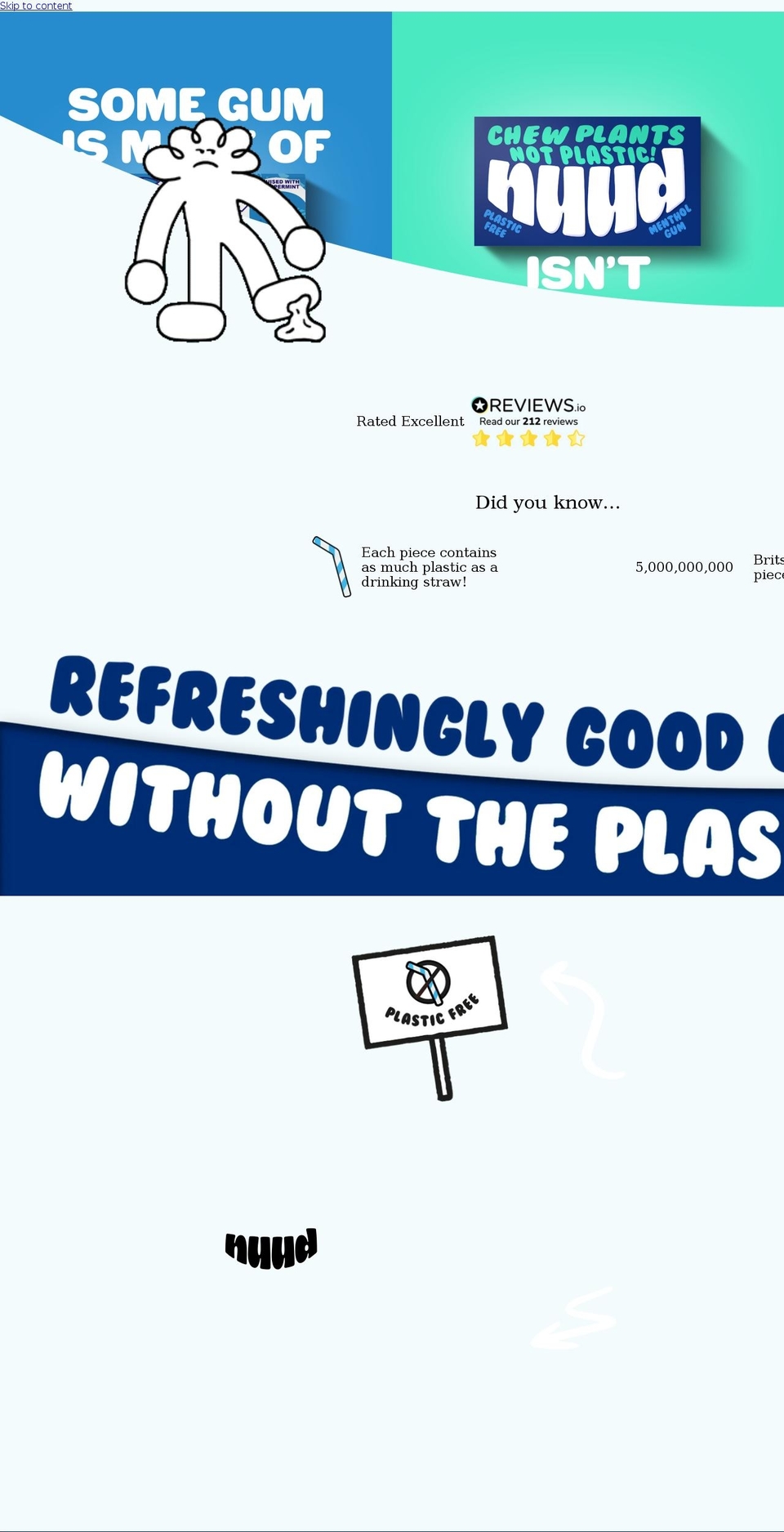 nuudgum.com shopify website screenshot