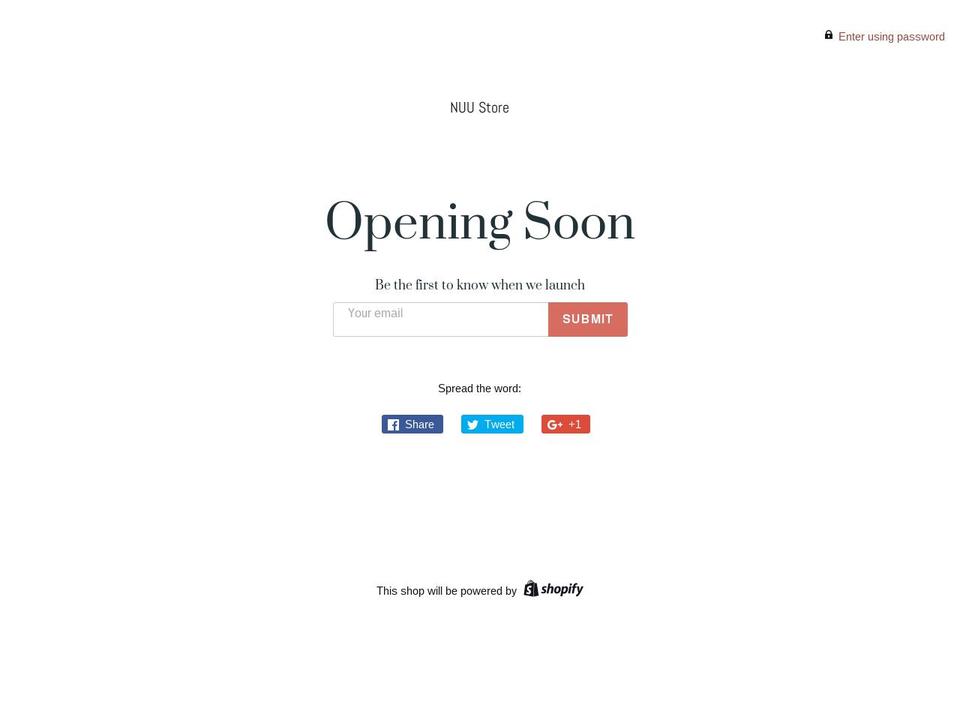 nuustore.com — Shopify storefront screenshot