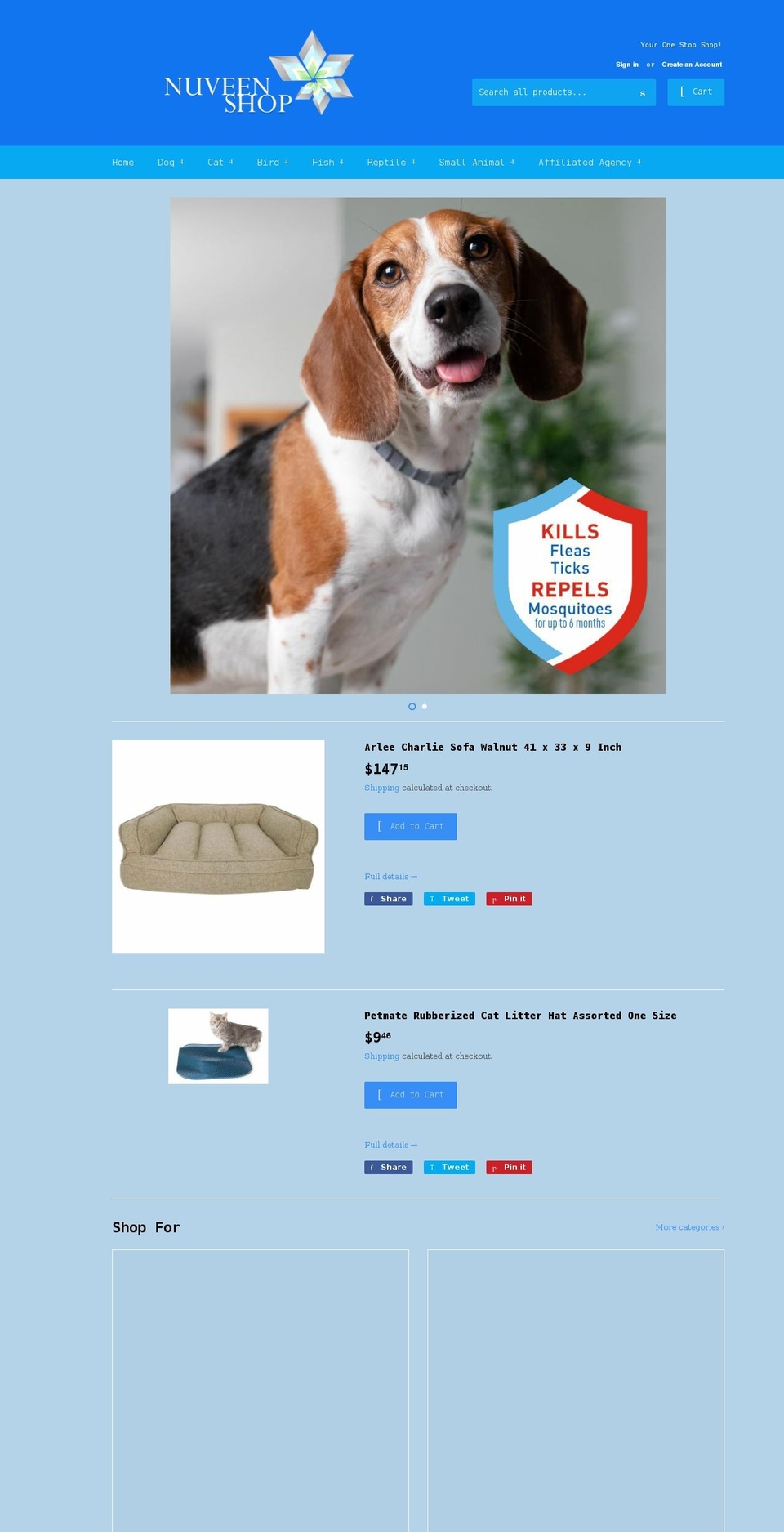 nuveenshop.com shopify website screenshot