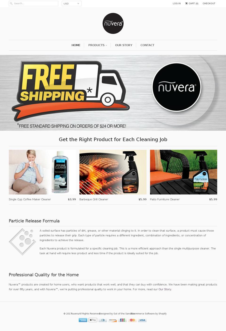 nuveraclean.com shopify website screenshot
