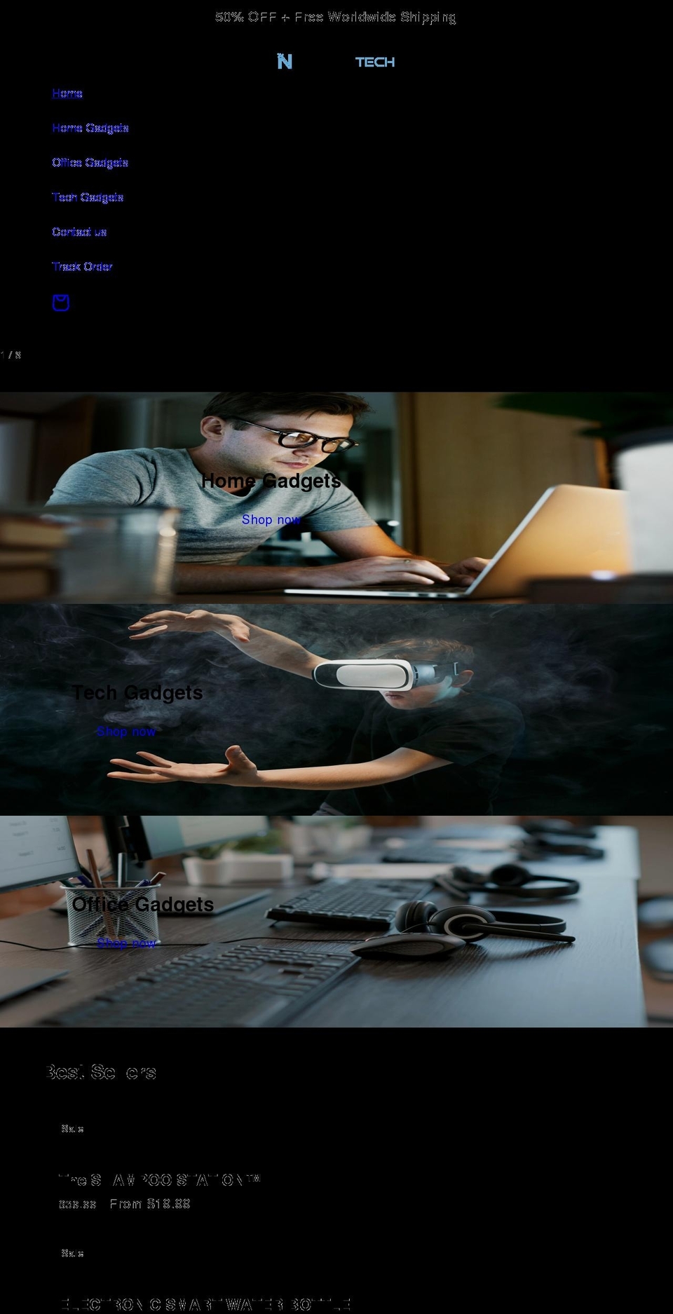 nuveratech.com shopify website screenshot