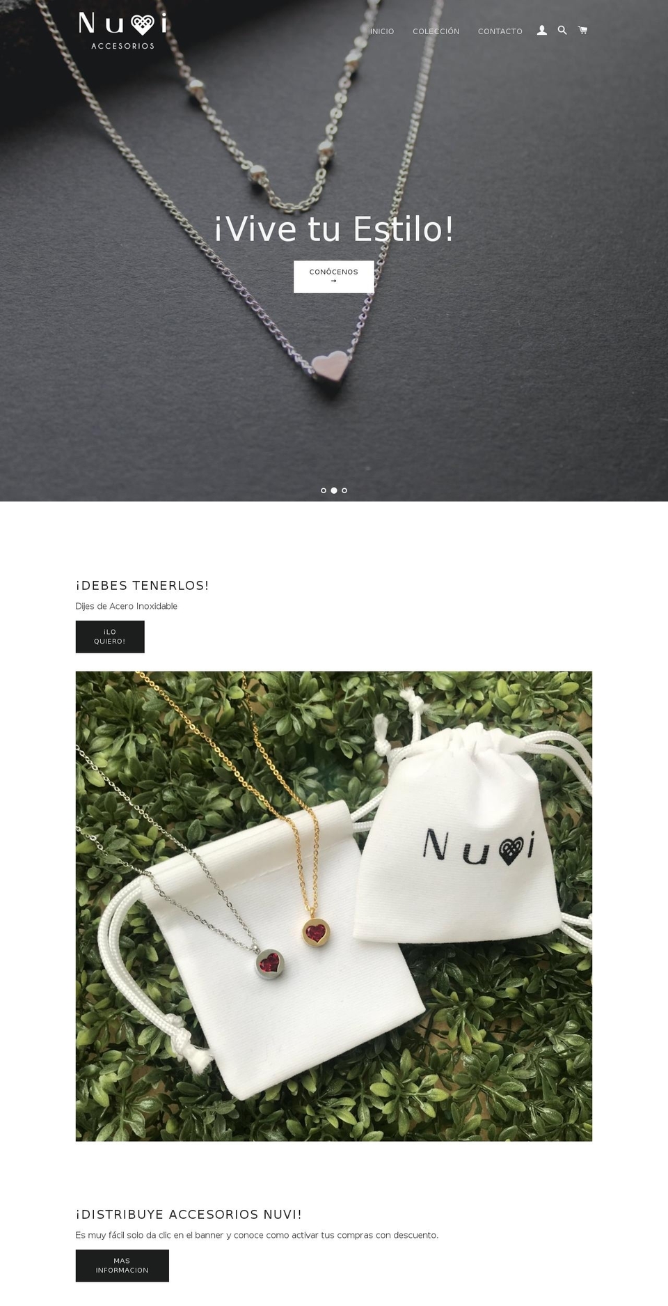 nuviaccesorios.com — Shopify storefront screenshot