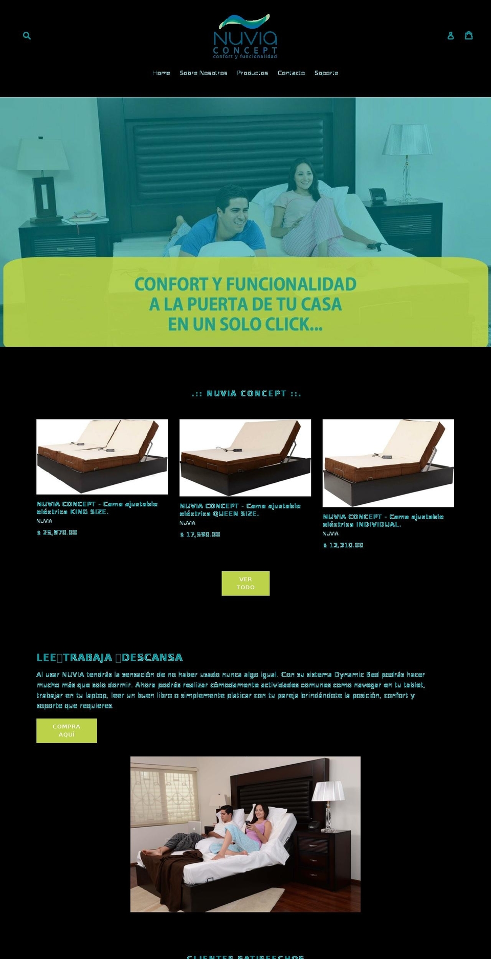 nuviaconcept.com — Shopify storefront screenshot