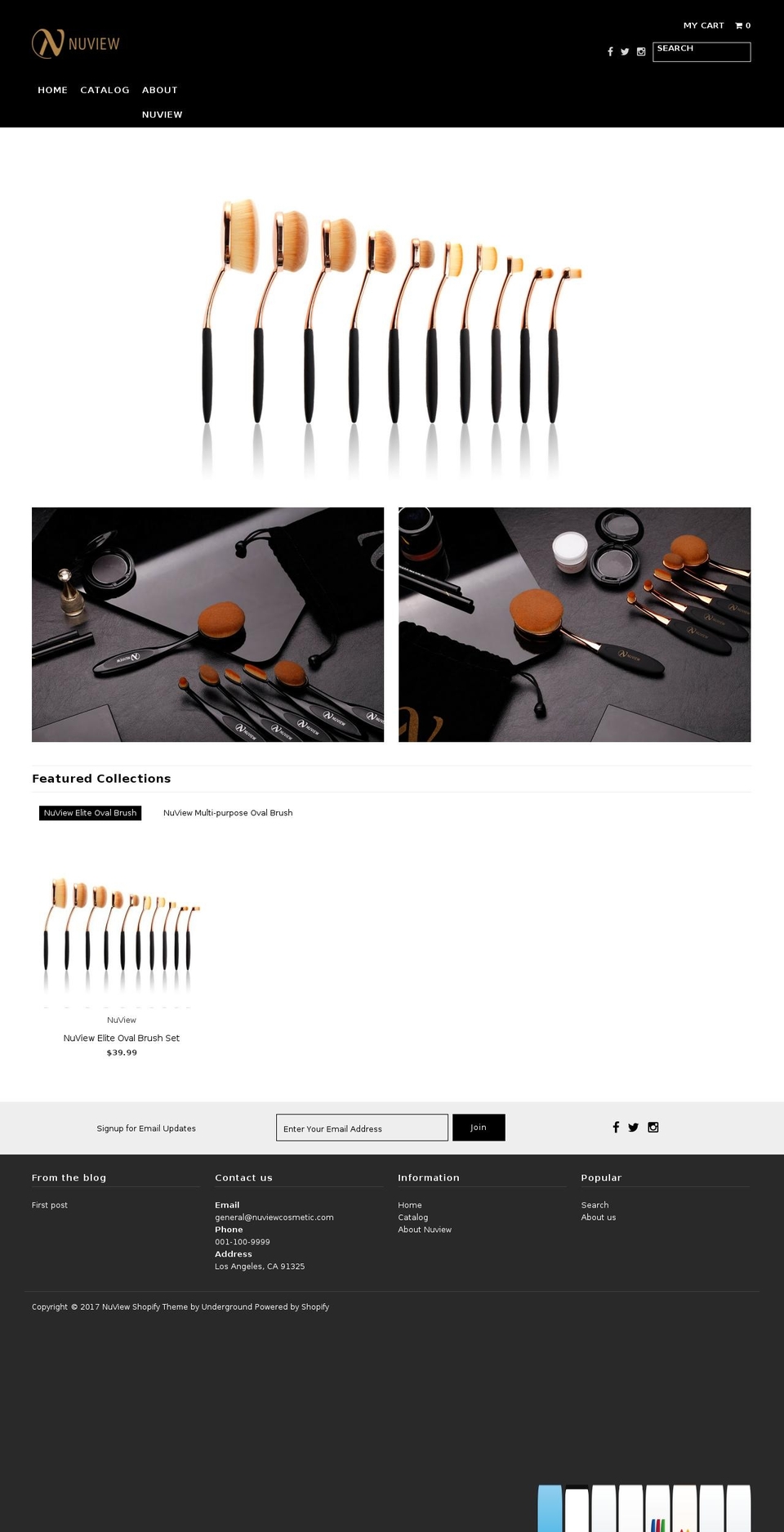 iOne Shopify theme site example nuviewcosmetics.com