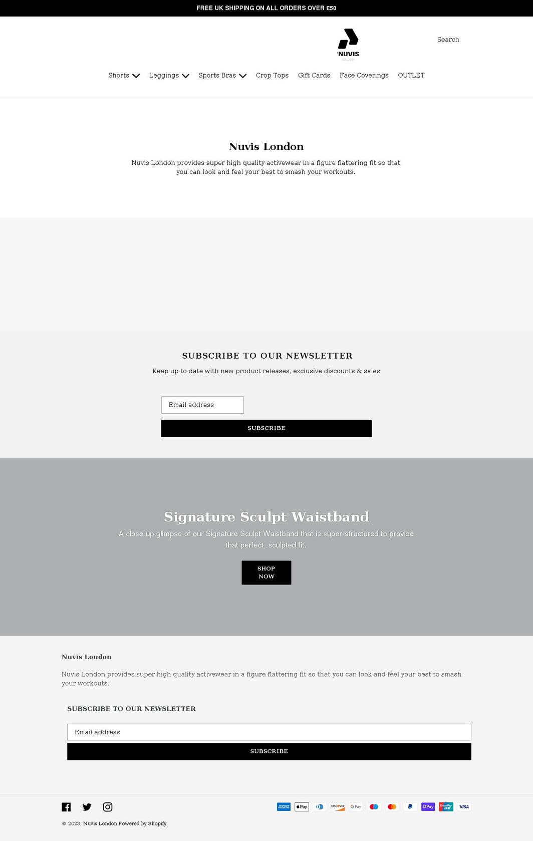 nuvislondon.com shopify website screenshot