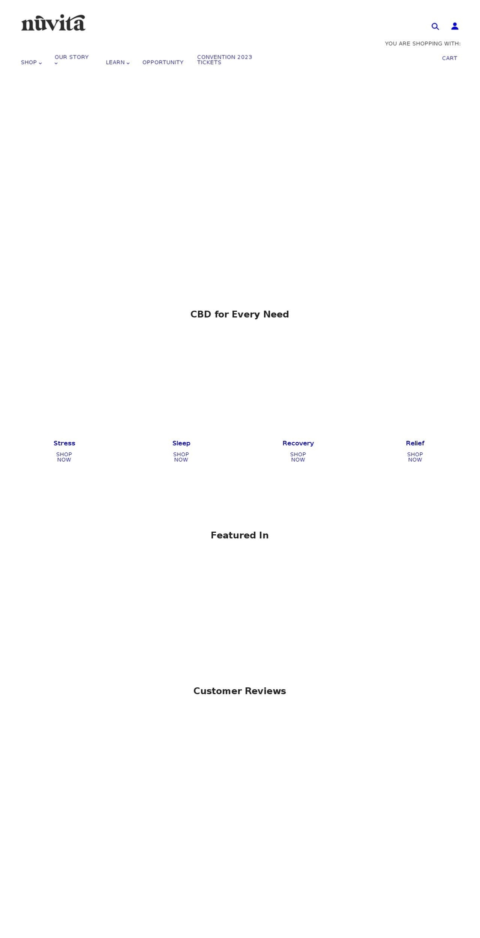 nuvitacbd.com shopify website screenshot