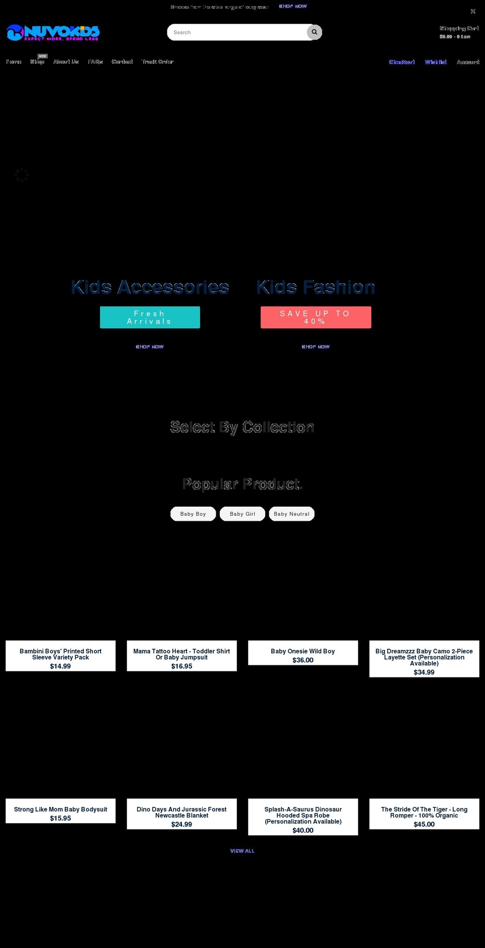 nuvokids.com shopify website screenshot