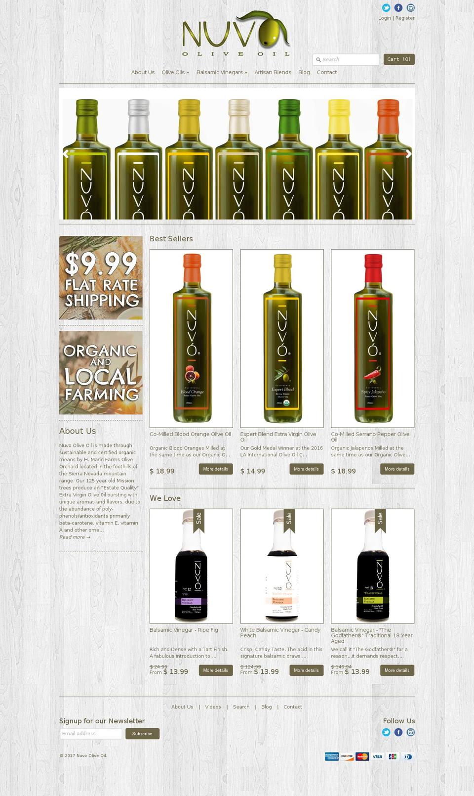 nuvooliveoil.com shopify website screenshot