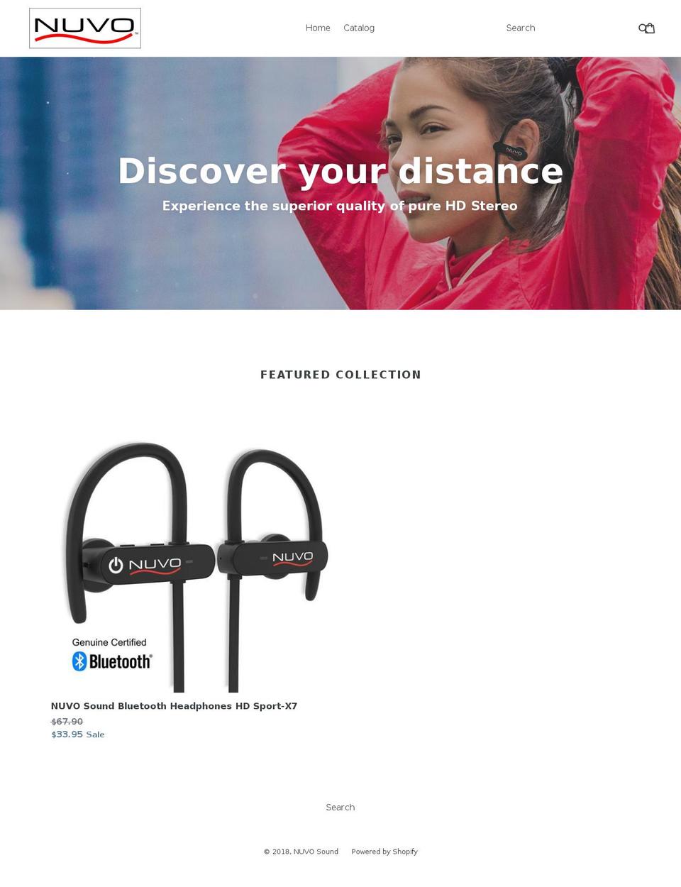 nuvosound.com — Shopify storefront screenshot