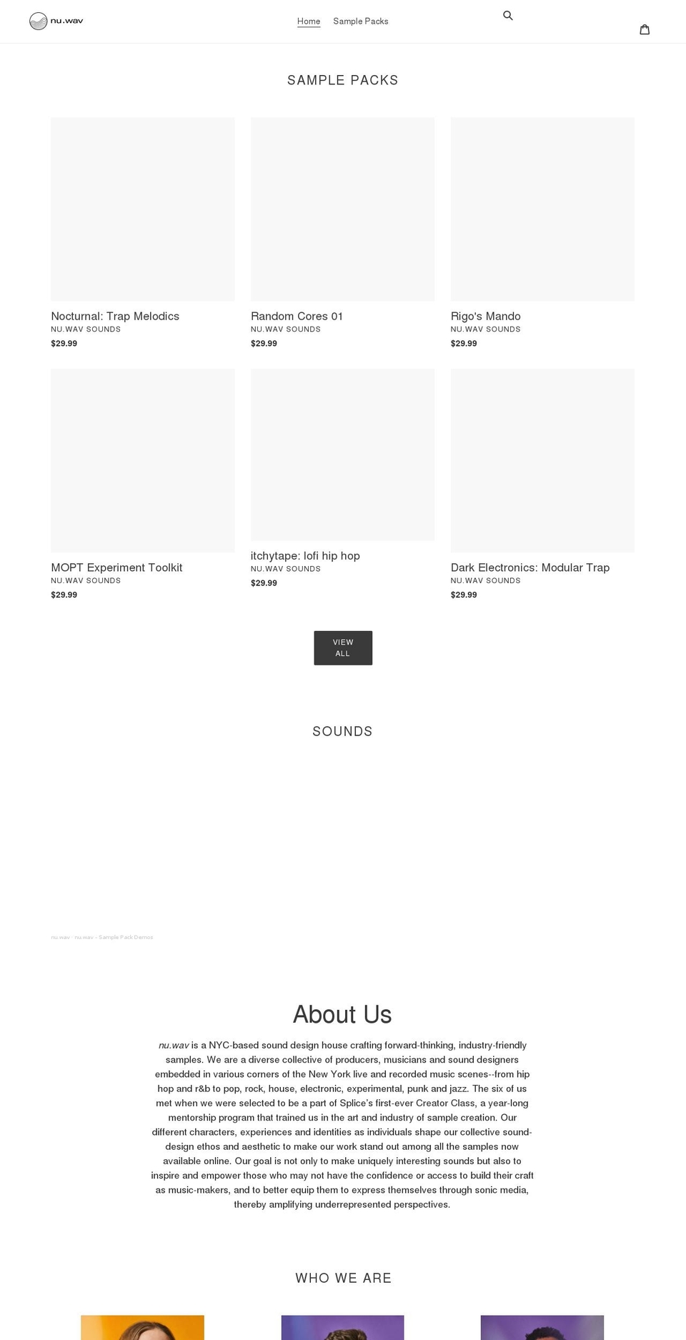 nuwavlab.com shopify website screenshot